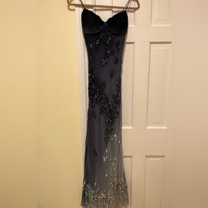 Black Beaded Formal Dress by Shaina June - PROM PERFECT